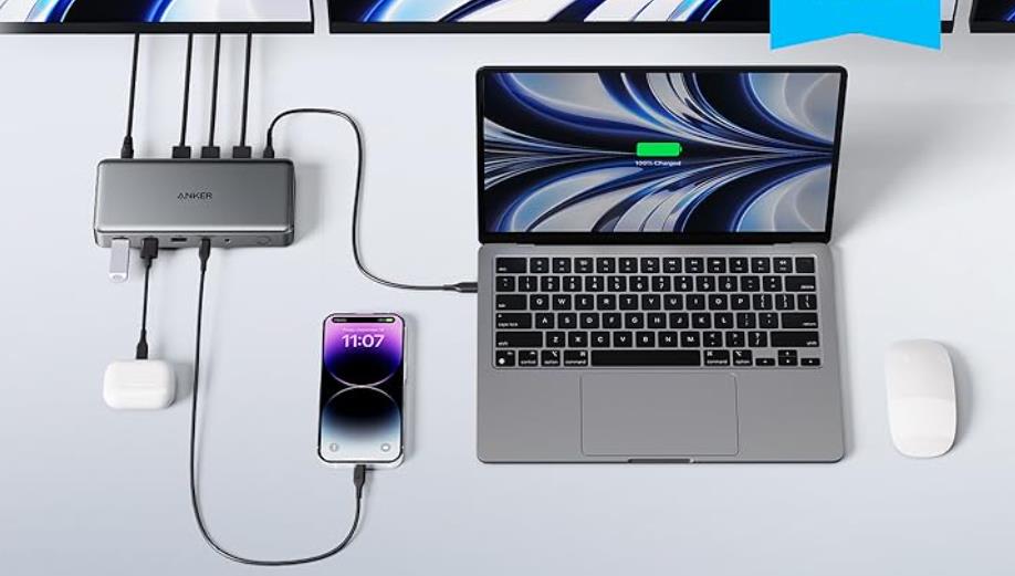 Anker 10合1 USB C扩展坞美国亚马逊限时特惠折扣高达54%，仅需115.00美元