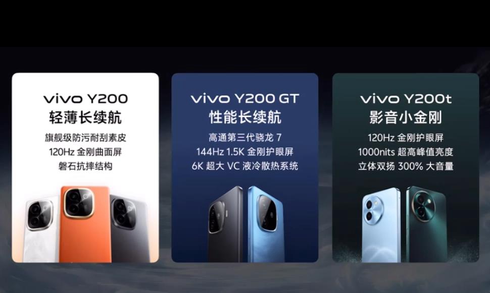 vivo Y200系正式发布：全系搭载6000mAh大电池