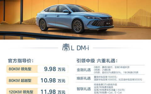 引领中级 开创油耗2时代 “工业奇迹”秦L DM-i上市售9.98万起