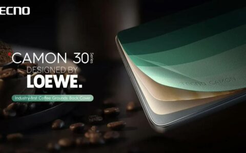 传音TECNO携手Loewe推出环保定制版CAMON 30系列手机，业界首用咖啡渣后壳
