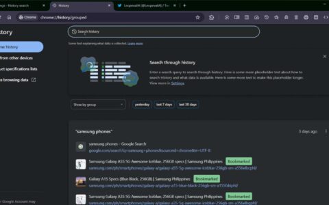 谷歌Chrome Canary隐藏功能：新增AI历史记录搜索功能