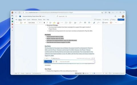 微软Word“Draft with Copilot”功能大升级：智能改写、扩写与多语言转换