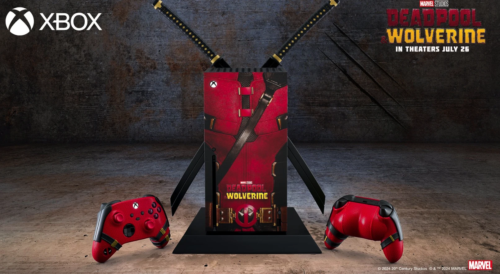 微软携手《死侍与金刚狼》推出限量版 Xbox Series X 主机及特别手柄