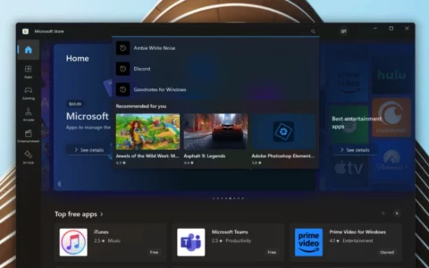 微软邀请用户测试 Win11 新版应用商店   增强搜索推荐、支持游戏分类