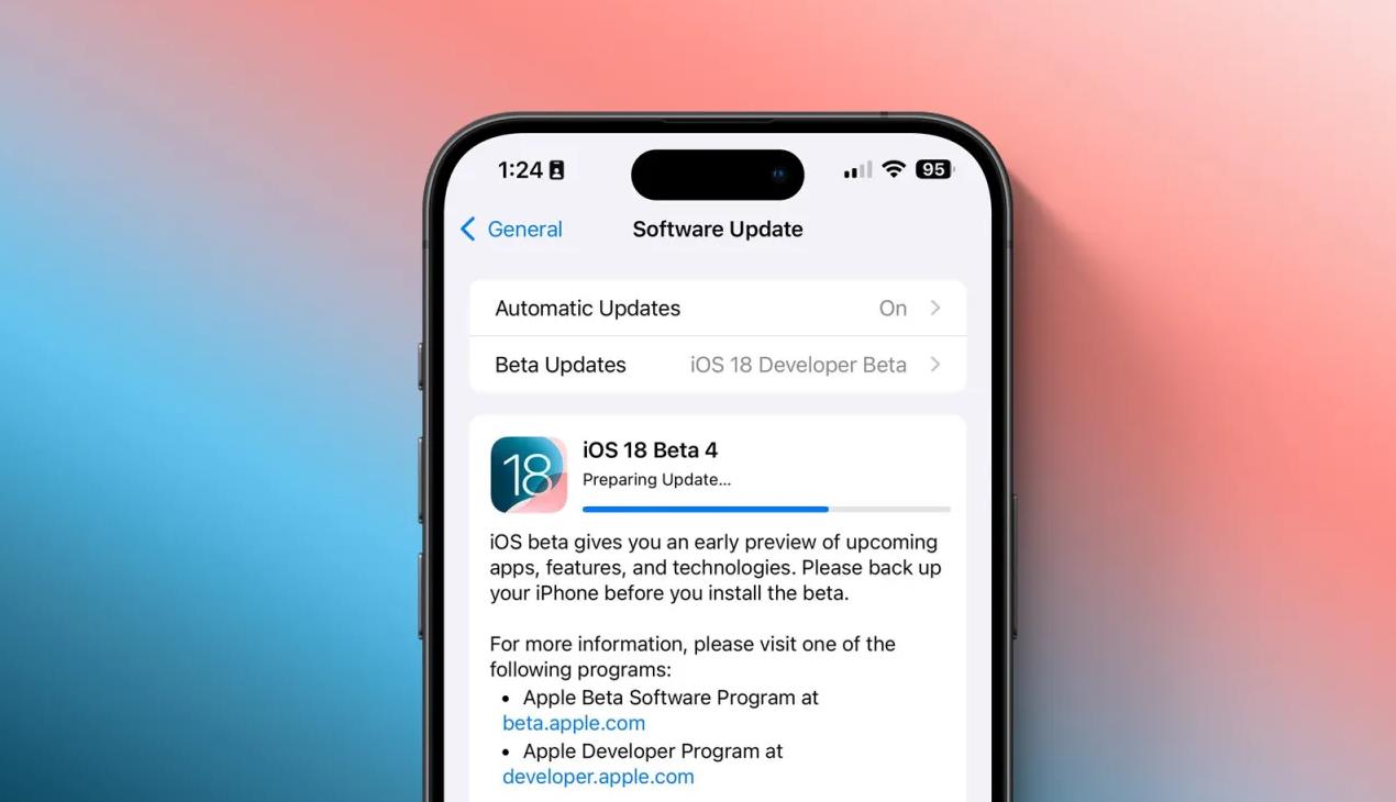 苹果iOS/iPadOS 18 Beta 4正式发布：新增CarPlay壁纸，优化多项功能