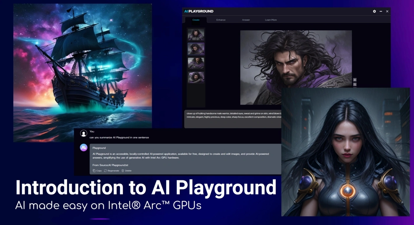 英特尔发布 AI Playground 开源软件：支持在锐炫 Arc 显卡本地运行 AI 图像生成与聊天机器人