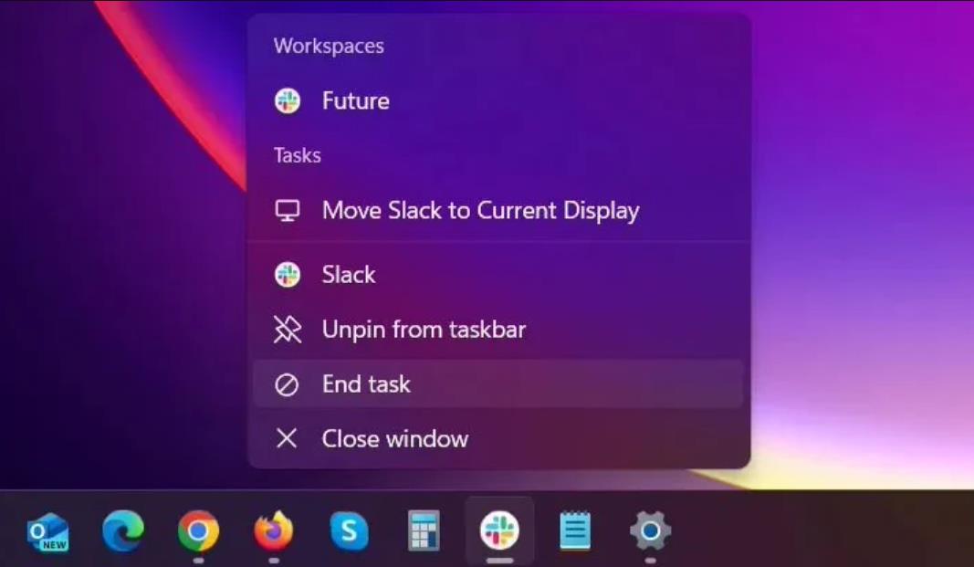 Windows 11新增便捷功能：任务栏右键快速关闭应用