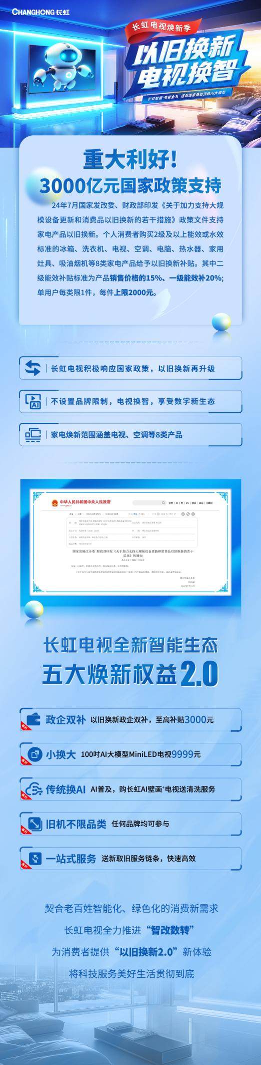 长虹电视开启“以旧换新2.0”，AI智能生活飞进寻常百姓家