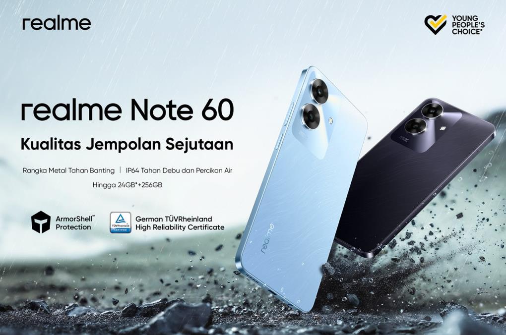 realme Note 60官宣：印尼首发，ArmorShell防护引领入门级新标准