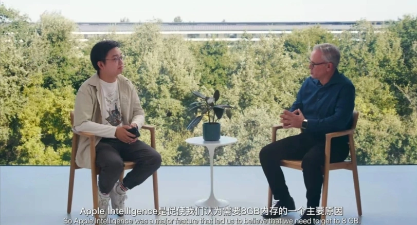 苹果硬件技术高级副总裁 Johny Srouji：Apple 智能促使 iPhone 16 系列手机全系标配 8GB 内存