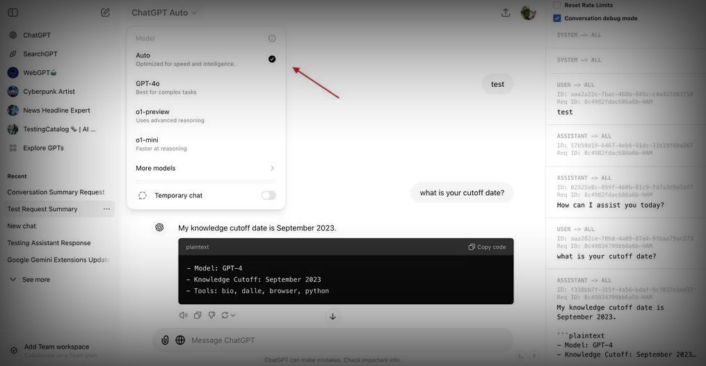 OpenAI ChatGPT新增“Auto”自动模式，智能匹配用户需求