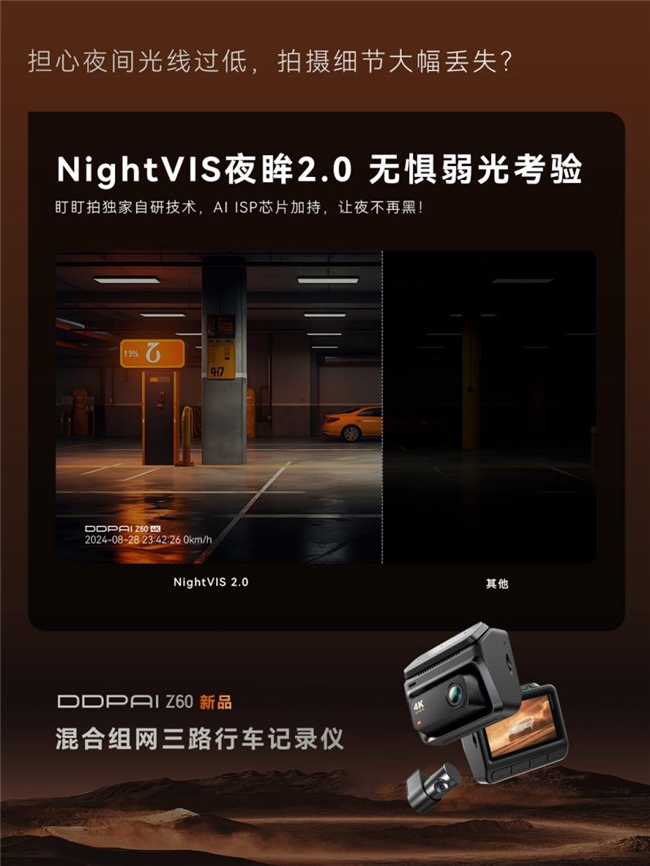 盯盯拍混合组网三路记录仪Z60震撼上市，全新数字影像带来非凡体验