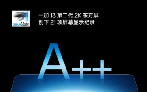 打破21项世界纪录，一加第二代东方屏成DisplayMate史上首个A++认证好屏