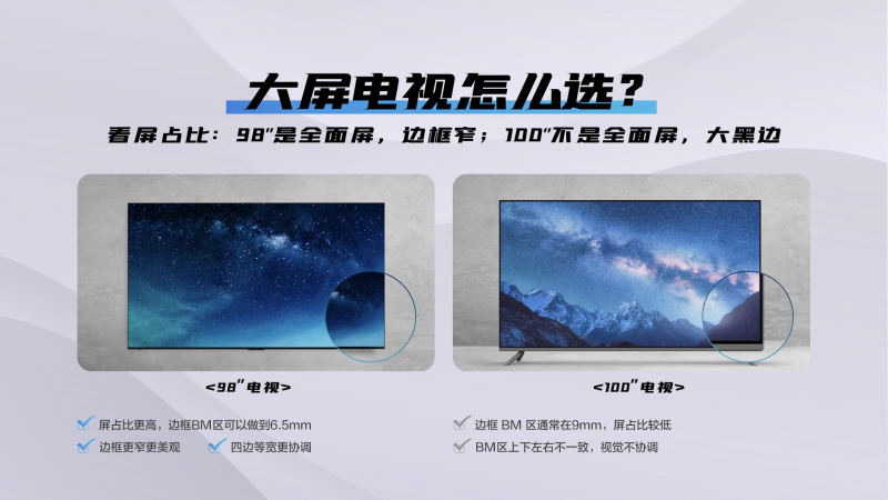 百吋大屏电视如何买才不吃亏？这三点你要知道