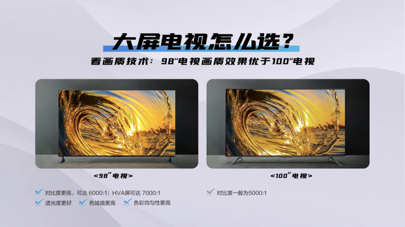 百吋大屏电视如何买才不吃亏？这三点你要知道