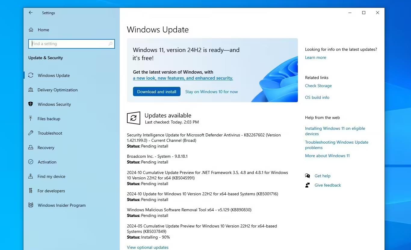 微软在Win10中推送横幅，力荐用户升级至Win11 24H2