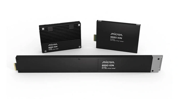 美光宣布全球首款 61.44TB PCIe 5.0 固态硬盘 6550 ION 出样