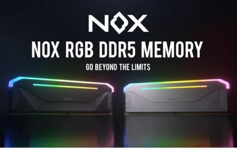 宇瞻推出 NOX RGB DDR5 电竞内存条，至高 8000MT/s