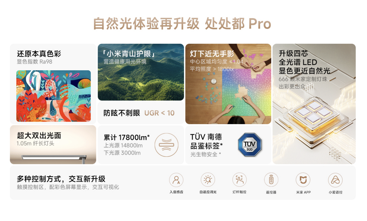 米家立式学习灯Pro发布 打造舒适智能学习照明体验
