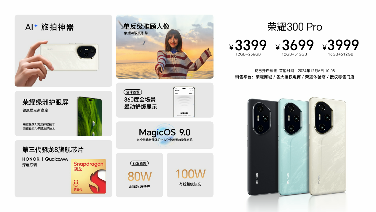 史上最强数字系列，AI旅拍神器荣耀300系列正式发布