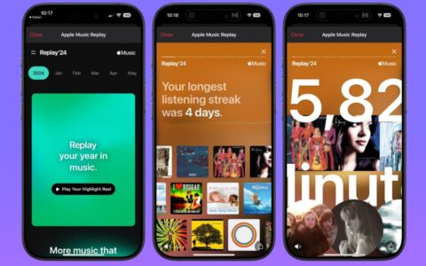苹果Apple Music 2024年度听歌报告上线，无需通过外部网查看