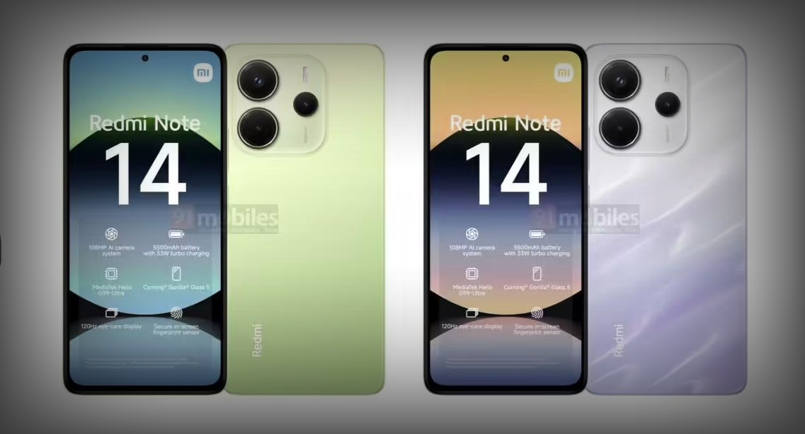 小米REDMI Note 14 4G及Pro 4G版本渲染图曝光，提供三种配色