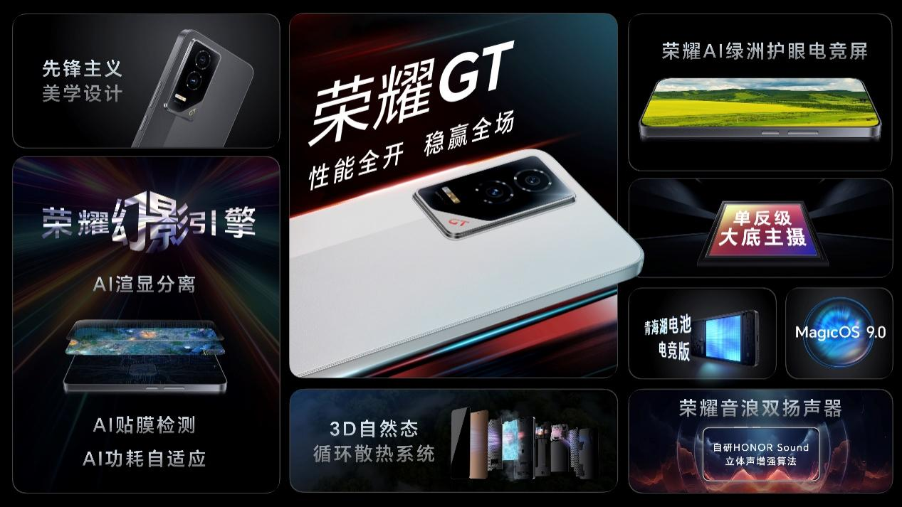 荣耀GT正式发布 为年轻人打造极致性能体验
