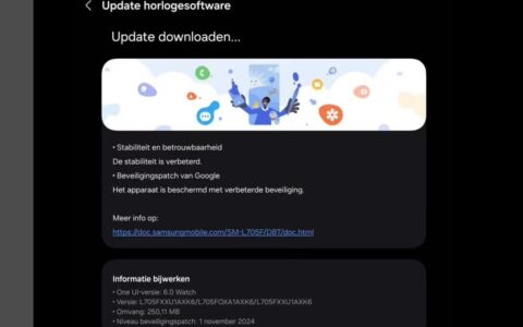 三星Galaxy Watch Ultra智能手表迎来首个安全更新，更新包超250MB