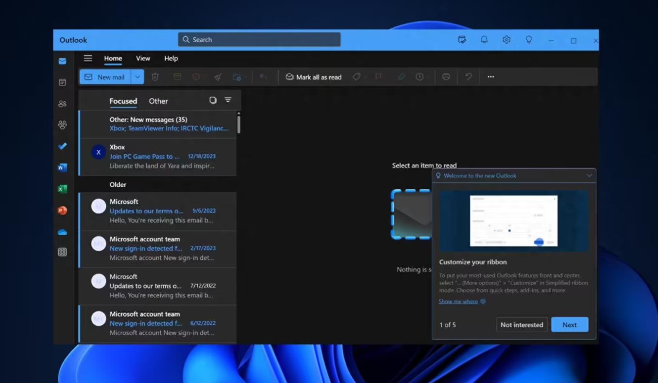 消息称Win10/Win11新版Outlook将于2025年1月更新