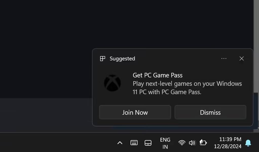 Win11用户反映PC Game Pass广告增多 微软回应：提供关闭选项