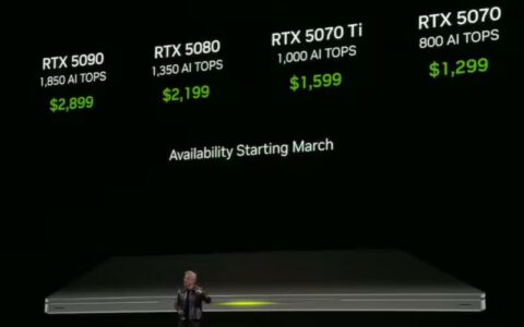【CES 2025】英伟达RTX 50系列笔记本GPU正式发布，起售价1299美元
