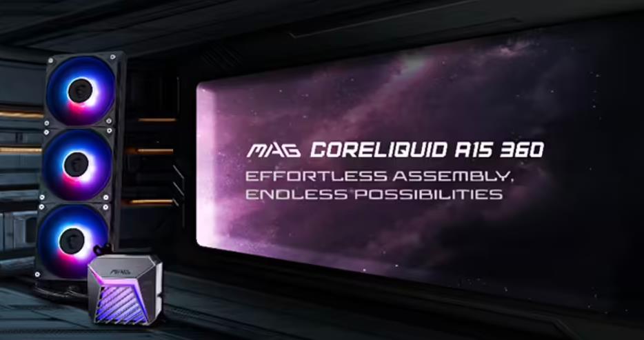 【CES 2025】微星发布MAG CORELIQUID A15水冷散热器，解热高达300W