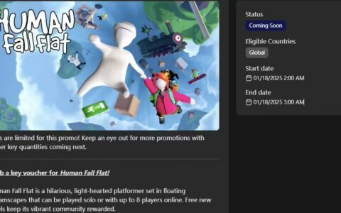 Steam喜加一：《人类一败涂地》将免费领取