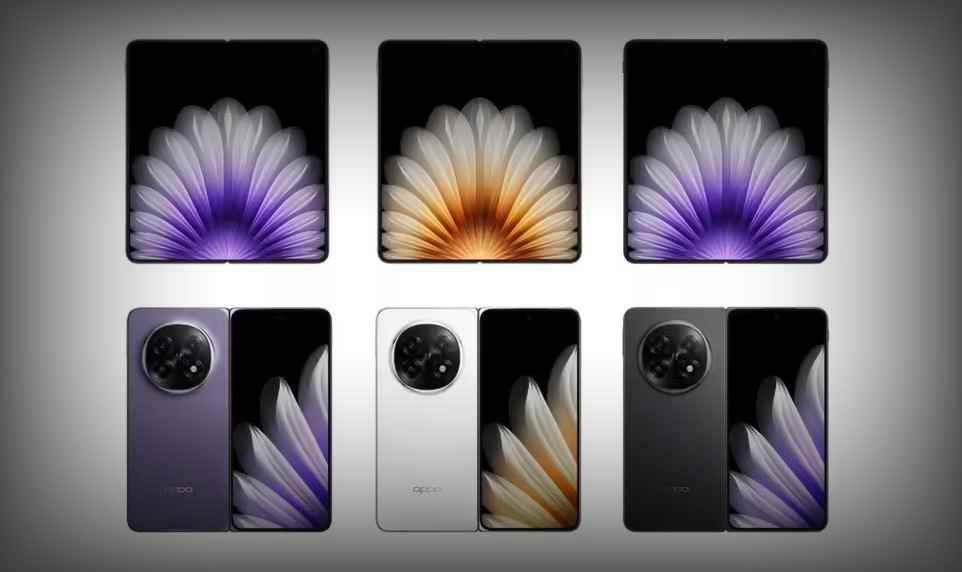 OPPO Find N5折叠手机渲染图曝光，三种颜色亮相