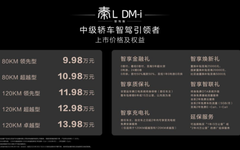 标配天神之眼 C，秦L DM-i智驾版加配不加价，售9.98万起