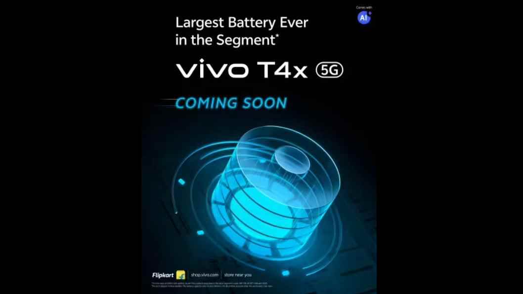 vivo印度新机T4x曝光：6500mAh电池+5G，售价千元出头