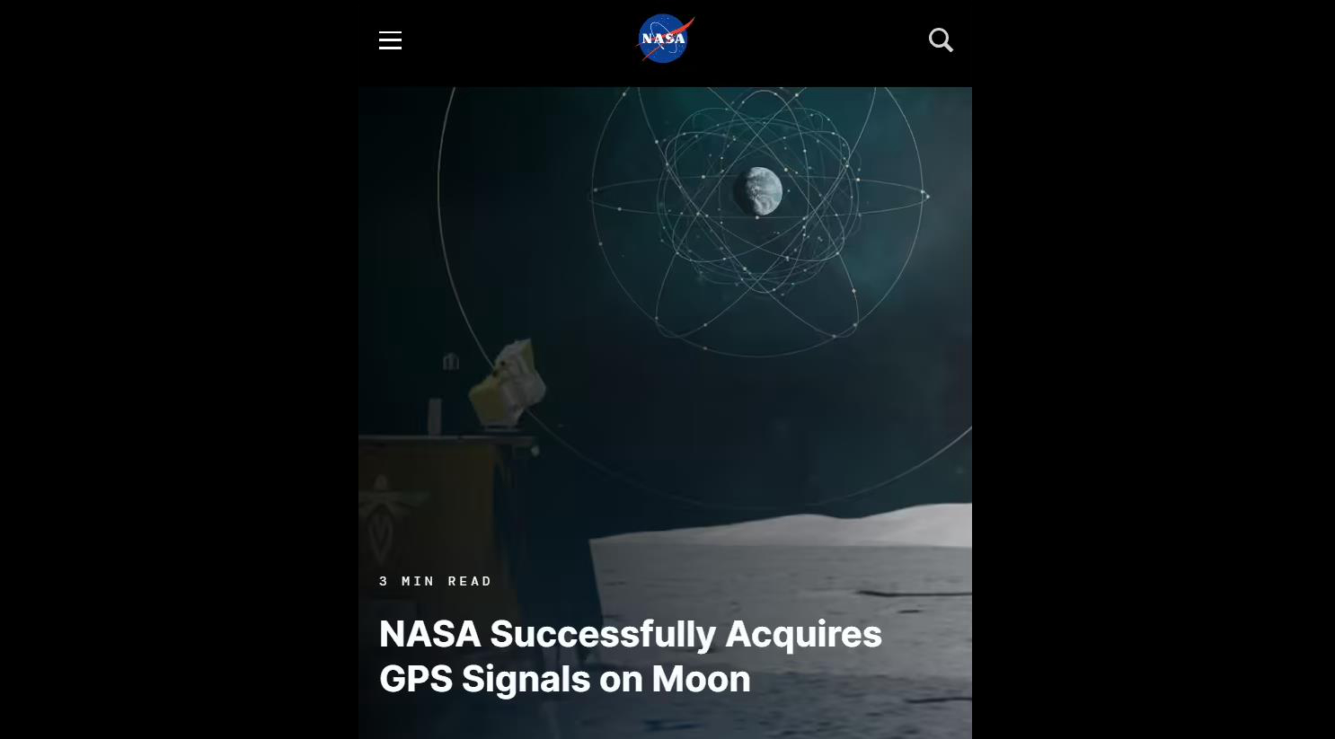 ‌NASA首次在月球实现GPS导航：阿耳忒弥斯任务迎新突破