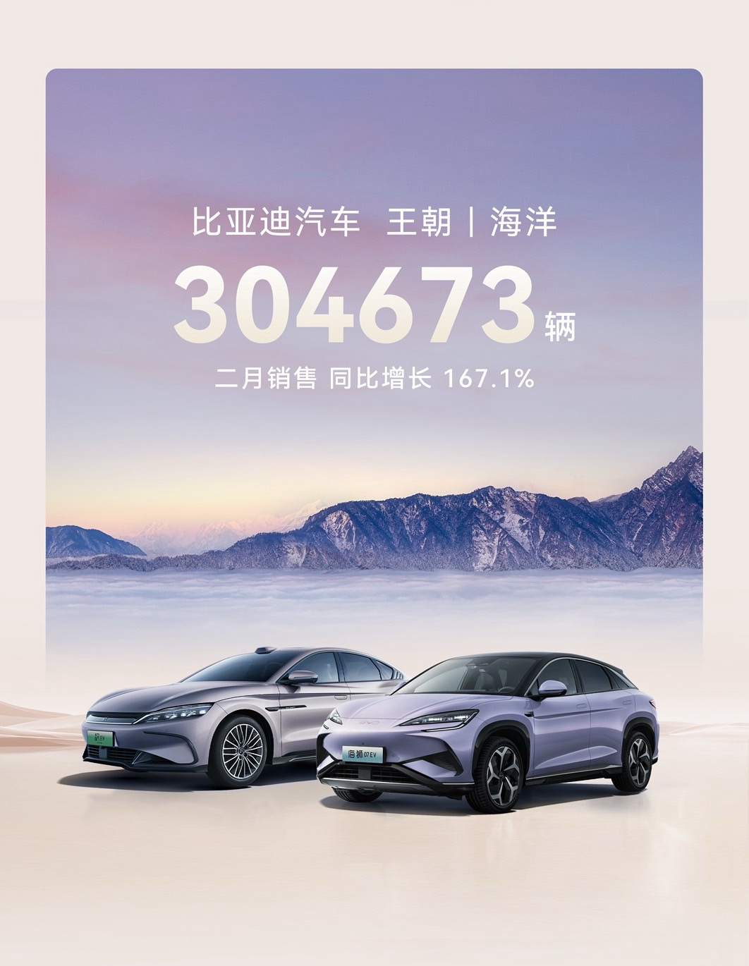 比亚迪 2 月销量全线飘红：新能源巨轮持续破浪前行