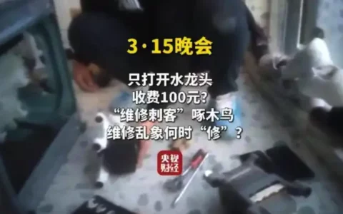 315晚会曝光啄木鸟家庭维修平台乱象   家电维修藏猫腻