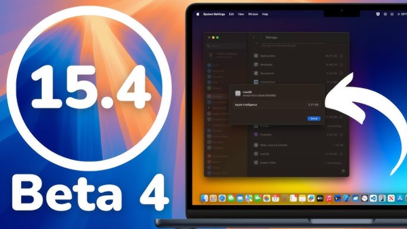 苹果发布macOS 15.4 Beta 4更新：重新开放存储信息查看