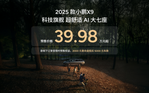 智能、舒适、安全全拉满！ 2025款小鹏X9重新定义智能电动MPV天花板