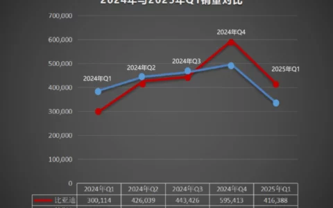 再次超越特斯拉 比亚迪成为2025年一季度纯电全球销冠