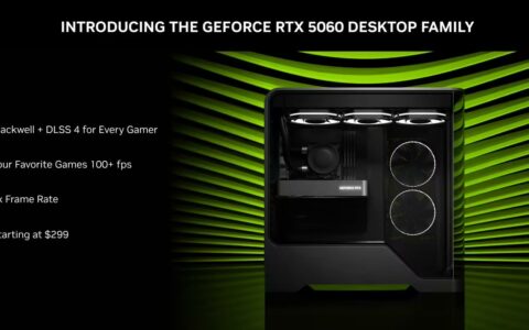 ‌英伟达RTX 5060系列显卡发布：299美元起售