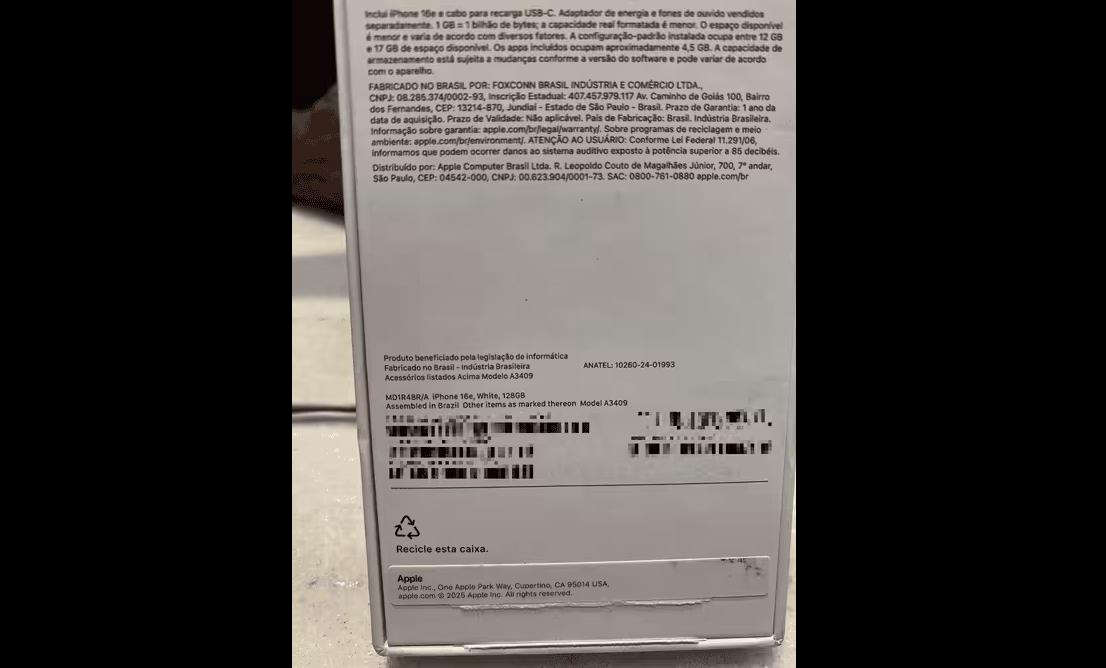 ‌苹果巴西产iPhone 16e曝光：由富士康组装，关税仅10%