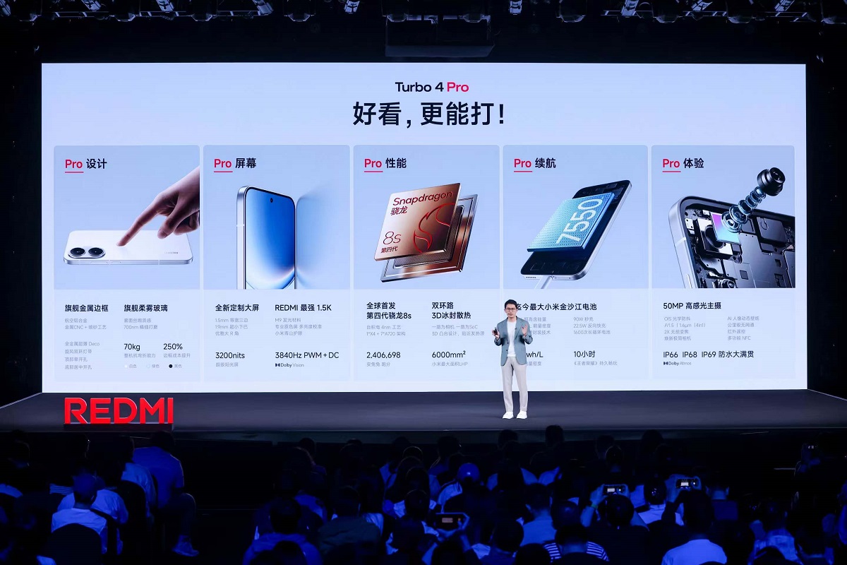 REDMI Turbo 4 Pro发布  旗舰设计、定义新一代高性能全能机