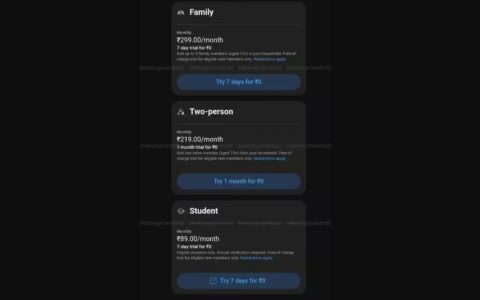 YouTube Premium双人套餐来了 印度等四地用户可享半价订阅优惠