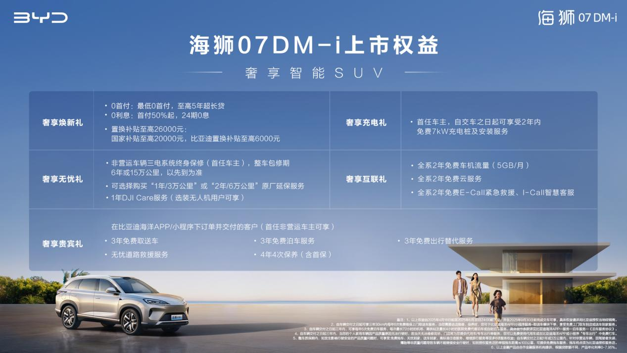 比亚迪海狮07DM-i 正式上市，售价16.98万元-20.58万元，重新定义家用SUV新标杆！
