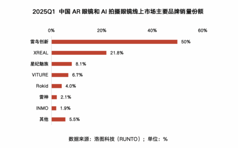 狂揽50%市场份额，雷鸟创新垄断式领跑国内Q1 AR眼镜市场