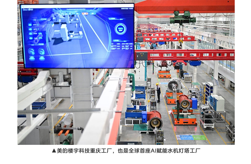 美的楼宇科技重庆工厂，也是全球首座AI赋能水机灯塔工厂.png