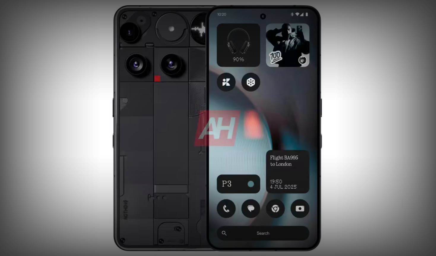 Nothing Phone(3)渲染图曝光：采用不规则后摄+矩阵屏